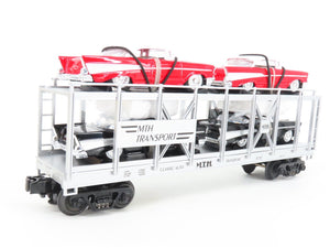 O Gauge 3-Rail Rail King MTH 30-7656 MTH Transport Auto Carrier w/'57 Chevys