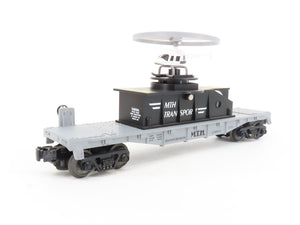 O Gauge 3-Rail Rail King MTH 30-7658 MTH Transport Flatcar w/Flying Helicopter