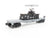 O Gauge 3-Rail Rail King MTH 30-7658 MTH Transport Flatcar w/Flying Helicopter