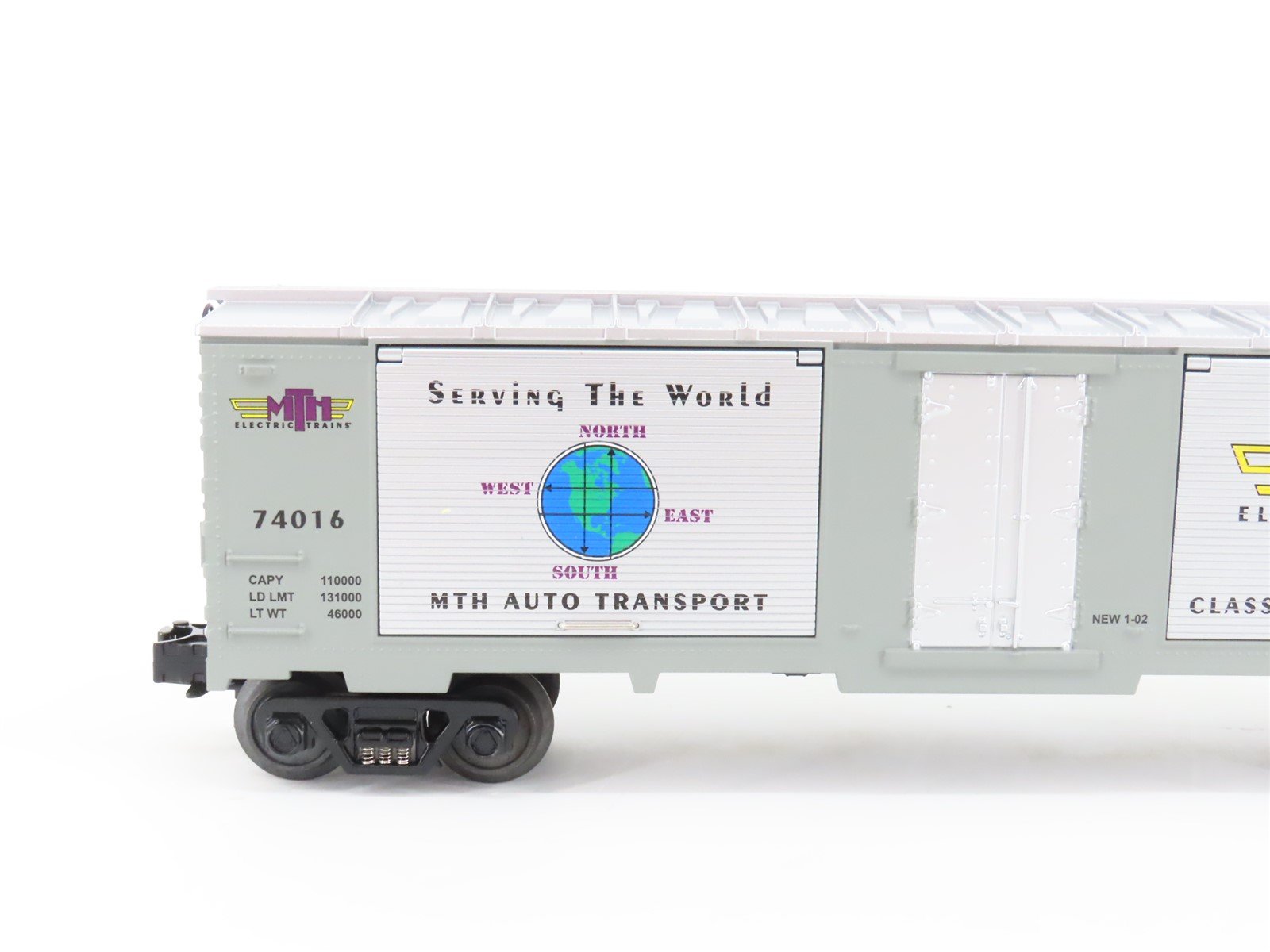 O Gauge 3-Rail Rail King MTH 30-74016 MTH Transport Window Boxcar w/Cars 74016