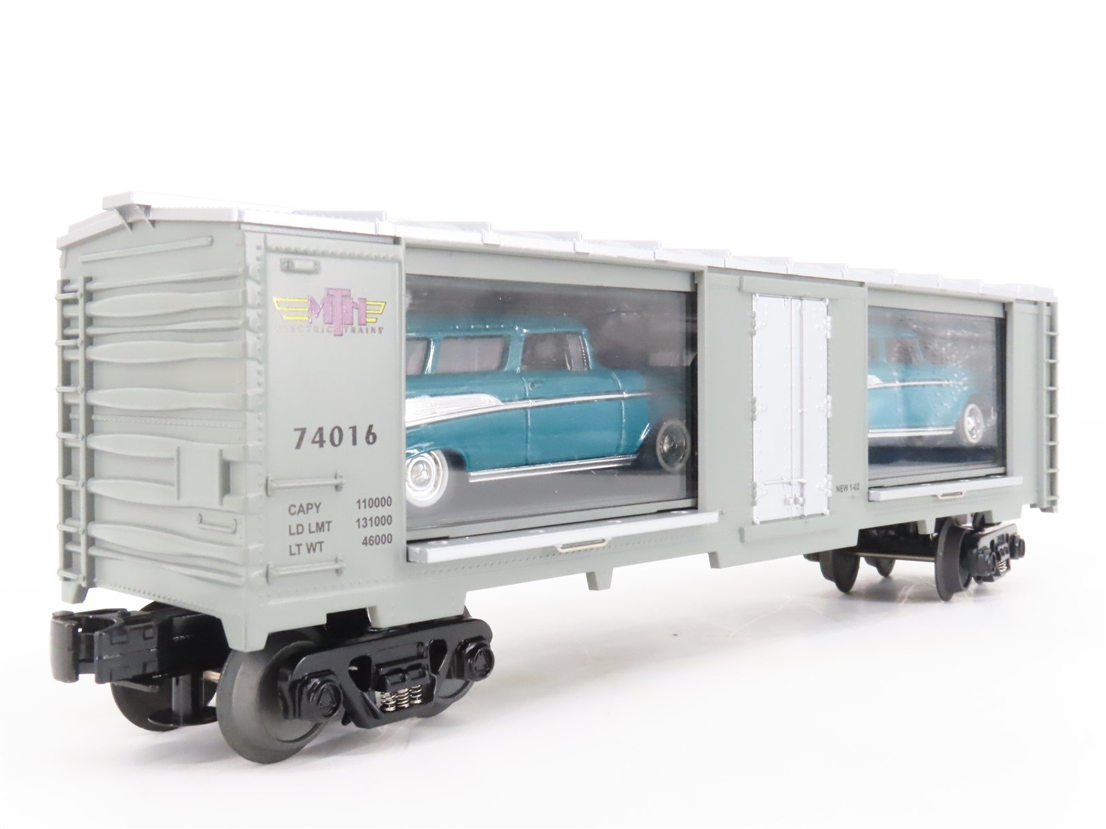O Gauge 3-Rail Rail King MTH 30-74016 MTH Transport Window Boxcar w/Cars 74016