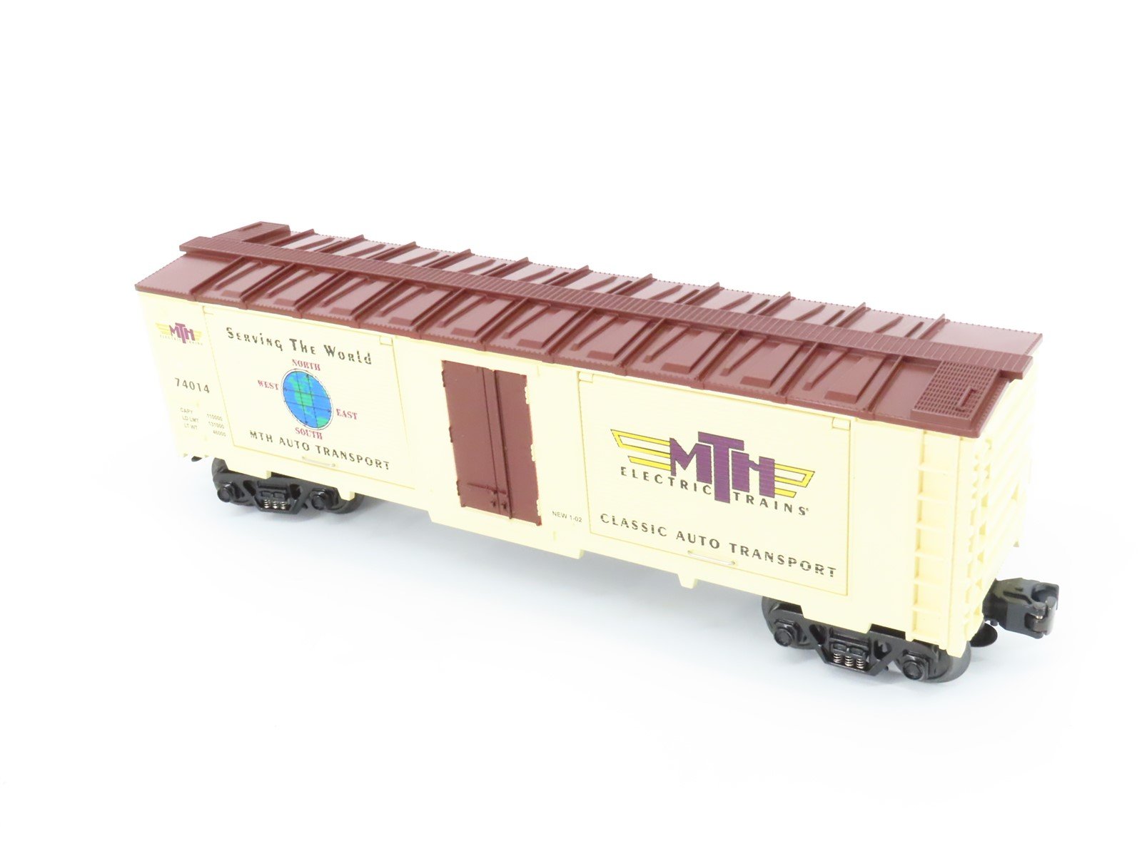 O Gauge 3-Rail Rail King MTH 30-74014 MTH Auto Transport Box Car w/VW Bugs 74014