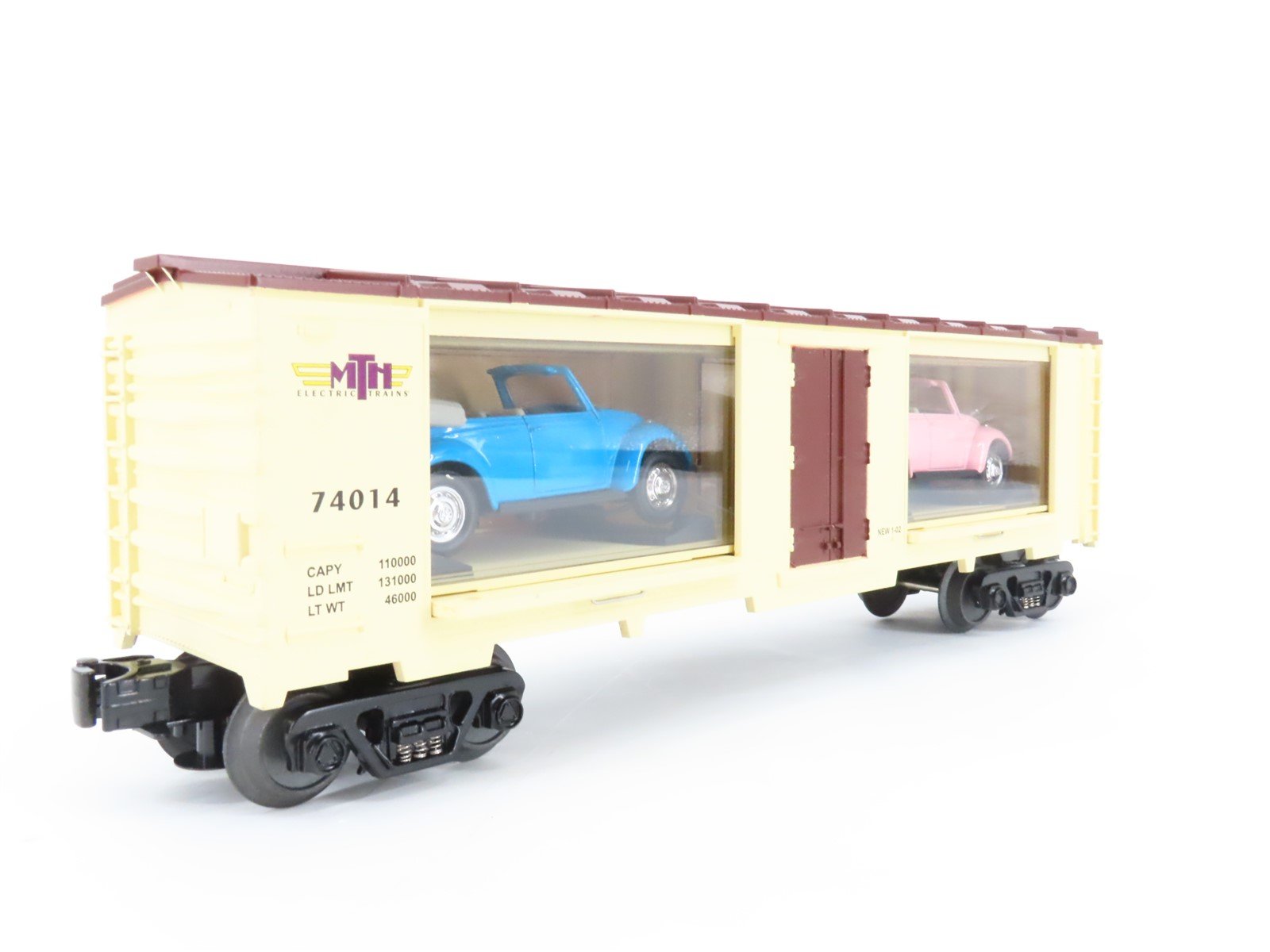O Gauge 3-Rail Rail King MTH 30-74014 MTH Auto Transport Box Car w/VW Bugs 74014