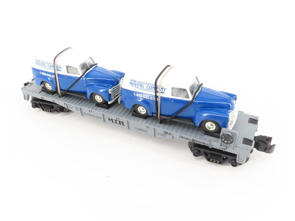 O Gauge 3-Rail Rail King MTH 30-7647 MTH Transport Flat Car w/Panel Trucks 1950