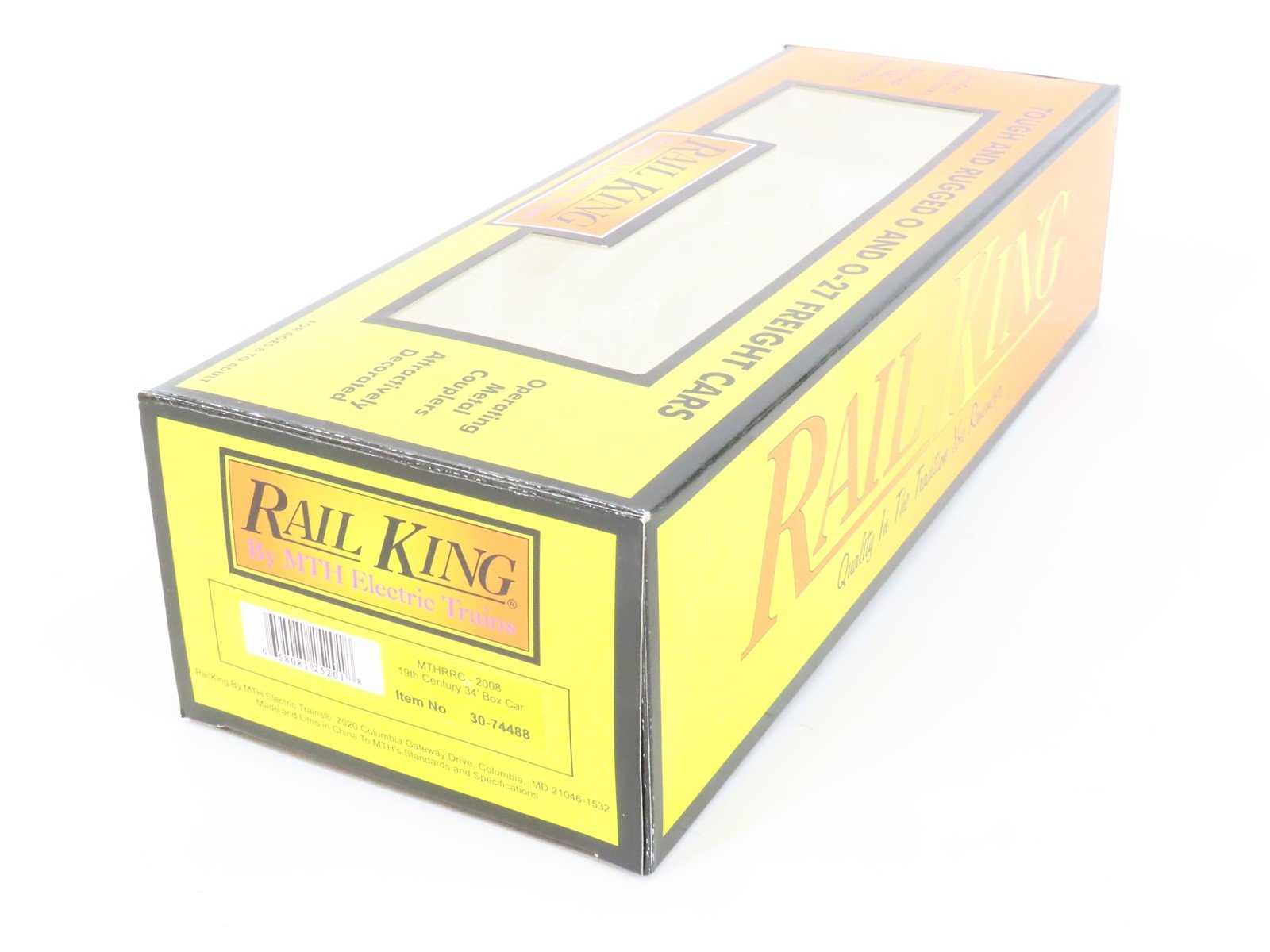 O Gauge 3-Rail Rail King MTH 30-74488 MTHRRC 2008 19th Century 34' Box Car