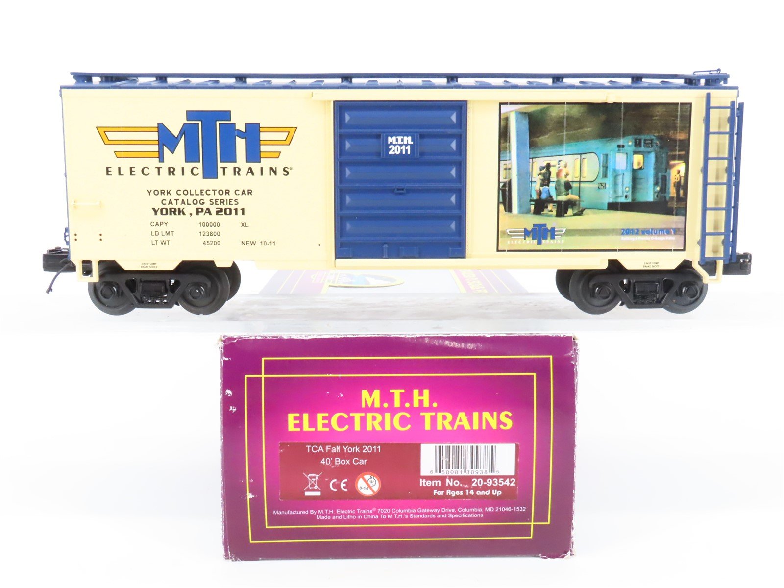 O Gauge 3-Rail Rail King MTH 20-93542 MTH TCA Fall York 2011 40' Boxcar