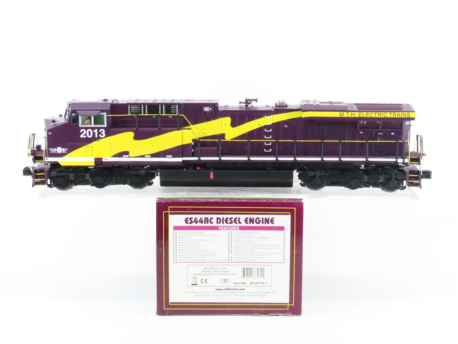 O Gauge 3-Rail MTH 20-20314-1 MTH ES44AC Diesel #2013 w/ DCS - NEEDS BATTERY