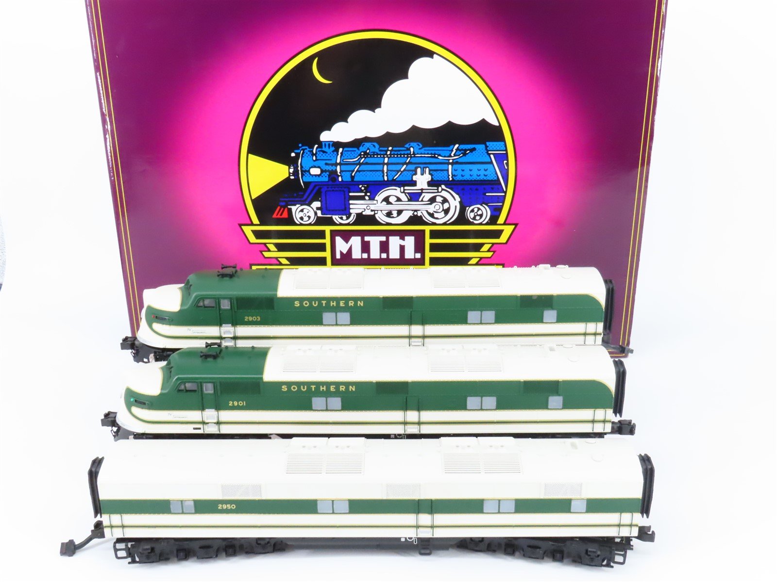 O Gauge 3-Rail MTH 20-2327-1 Southern E6 A/B/A Diesel Loco Set - NEEDS BATTERY