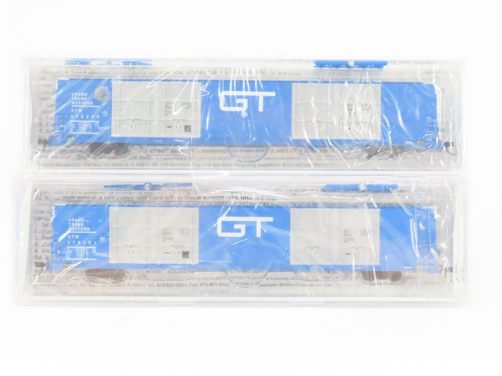N Bluford Shops 87152 GTW Grand Trunk Western Auto Parts Box Car 2-Pack Sealed
