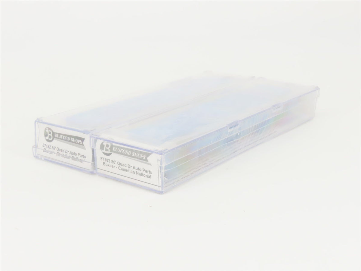 N Bluford Shops 87182 CNA Canadian National 86&#39; Auto Parts Box Car 2-Pack Sealed