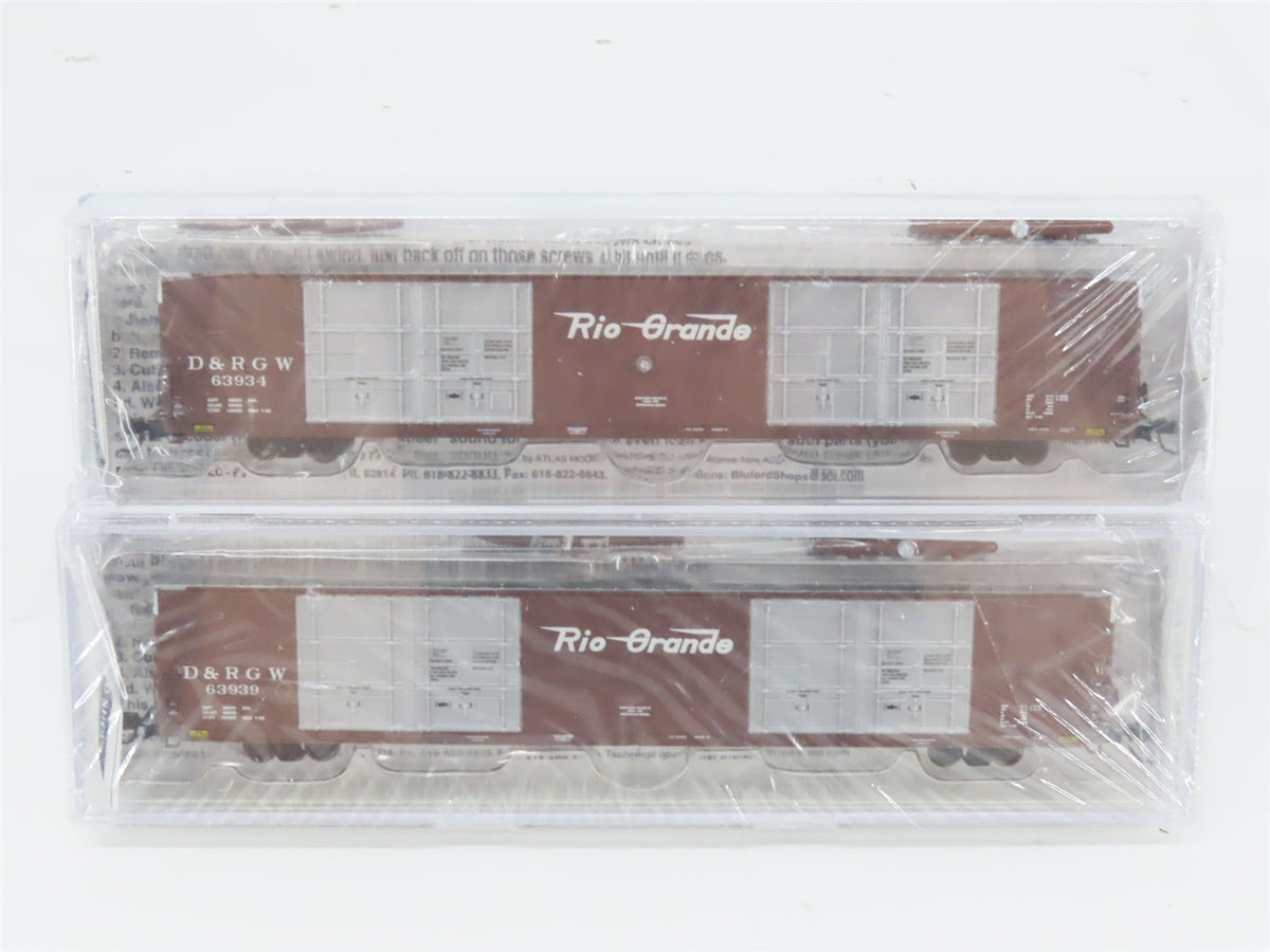 N Bluford Shops 87162 D&amp;RGW Rio Grande 86&#39; Auto Parts Box Car 2-Pack Sealed