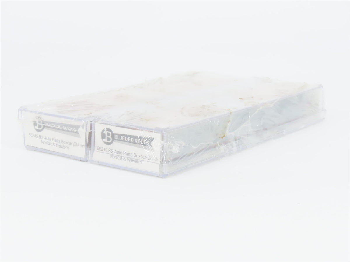 N Bluford Shops 86242 N&amp;W Norfolk &amp; Western 86&#39; Auto Parts Box Car 2-Pack Sealed
