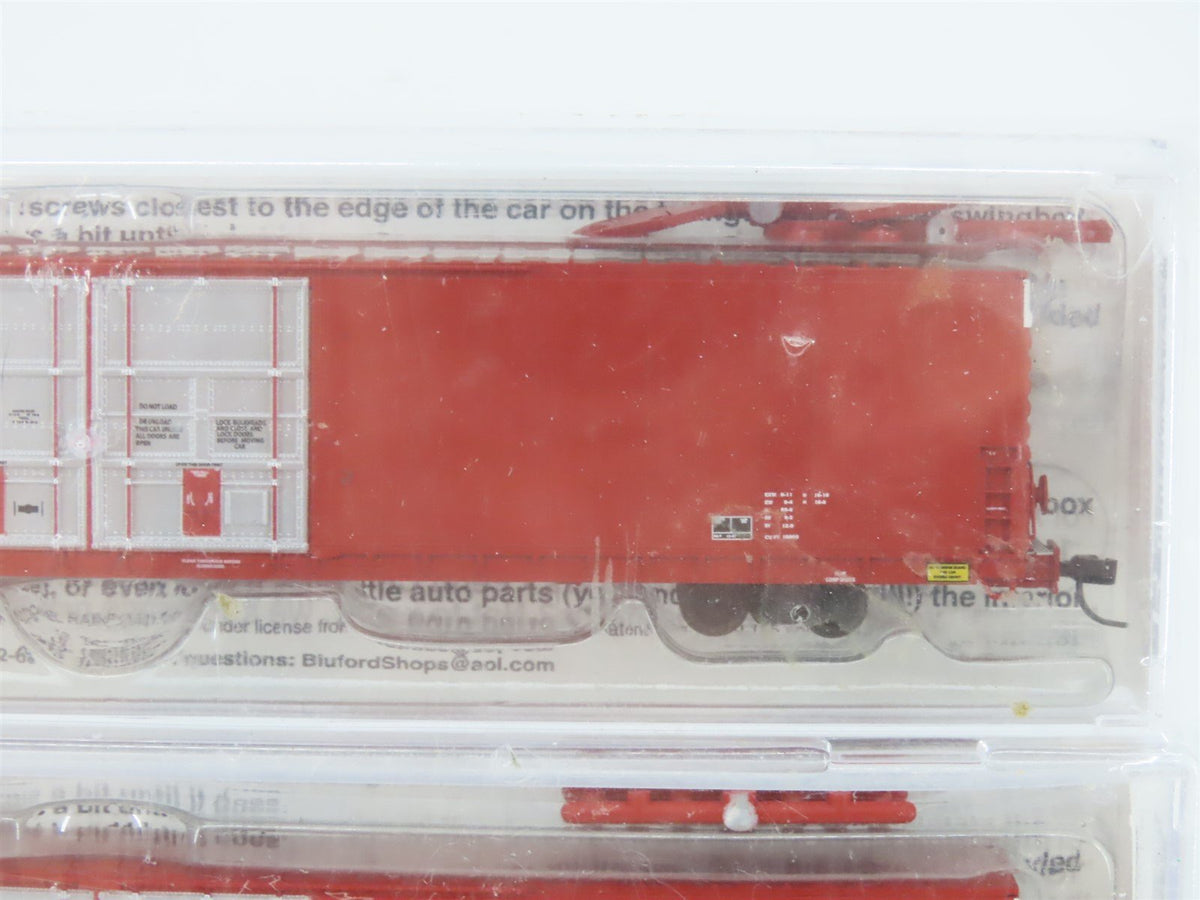 N Scale Bluford Shops 86212 MILW CP Rail 86&#39; Auto Parts Box Car 2-Pack Sealed