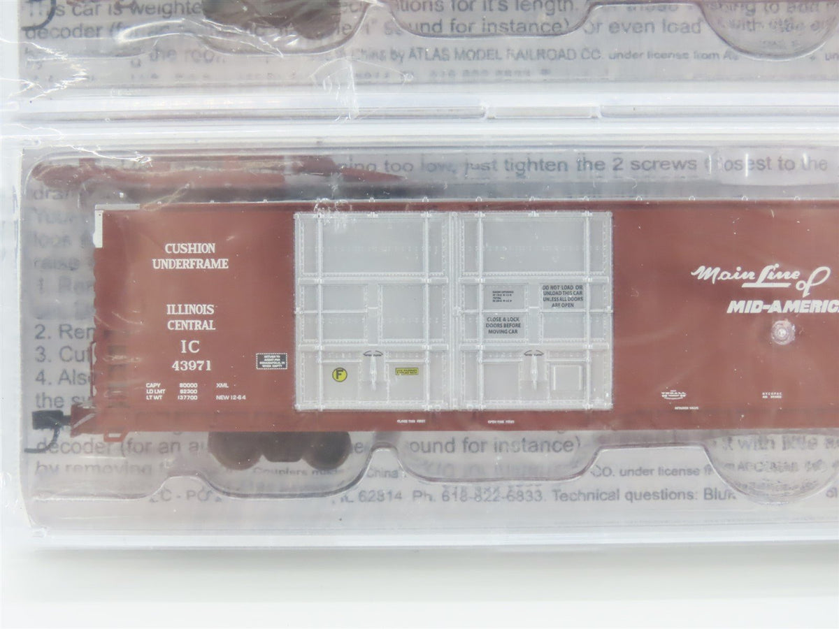 N Bluford Shops 87212 IC Illinois Central 86&#39; Auto Parts Box Car 2-Pack Sealed