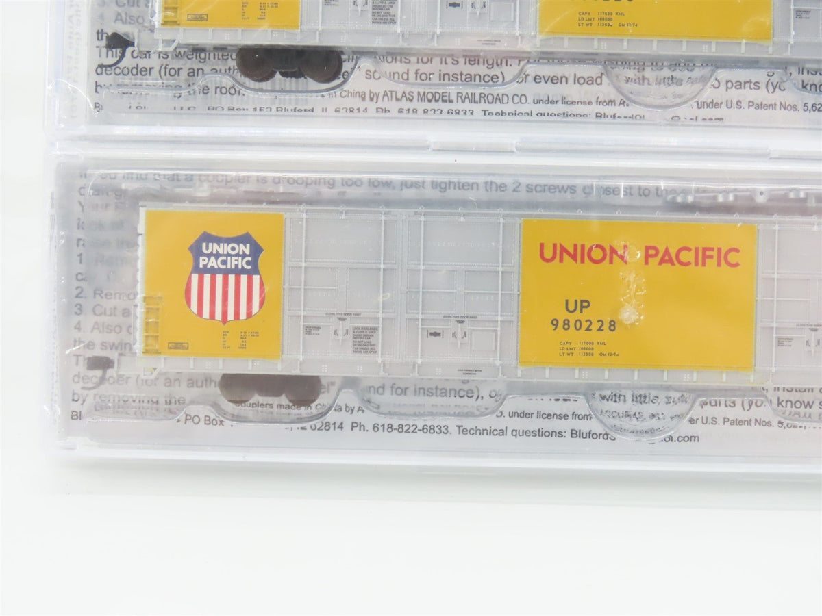 N Bluford Shops 87192 UP Union Pacific 86&#39; Auto Parts Box Car 2-Pack Sealed