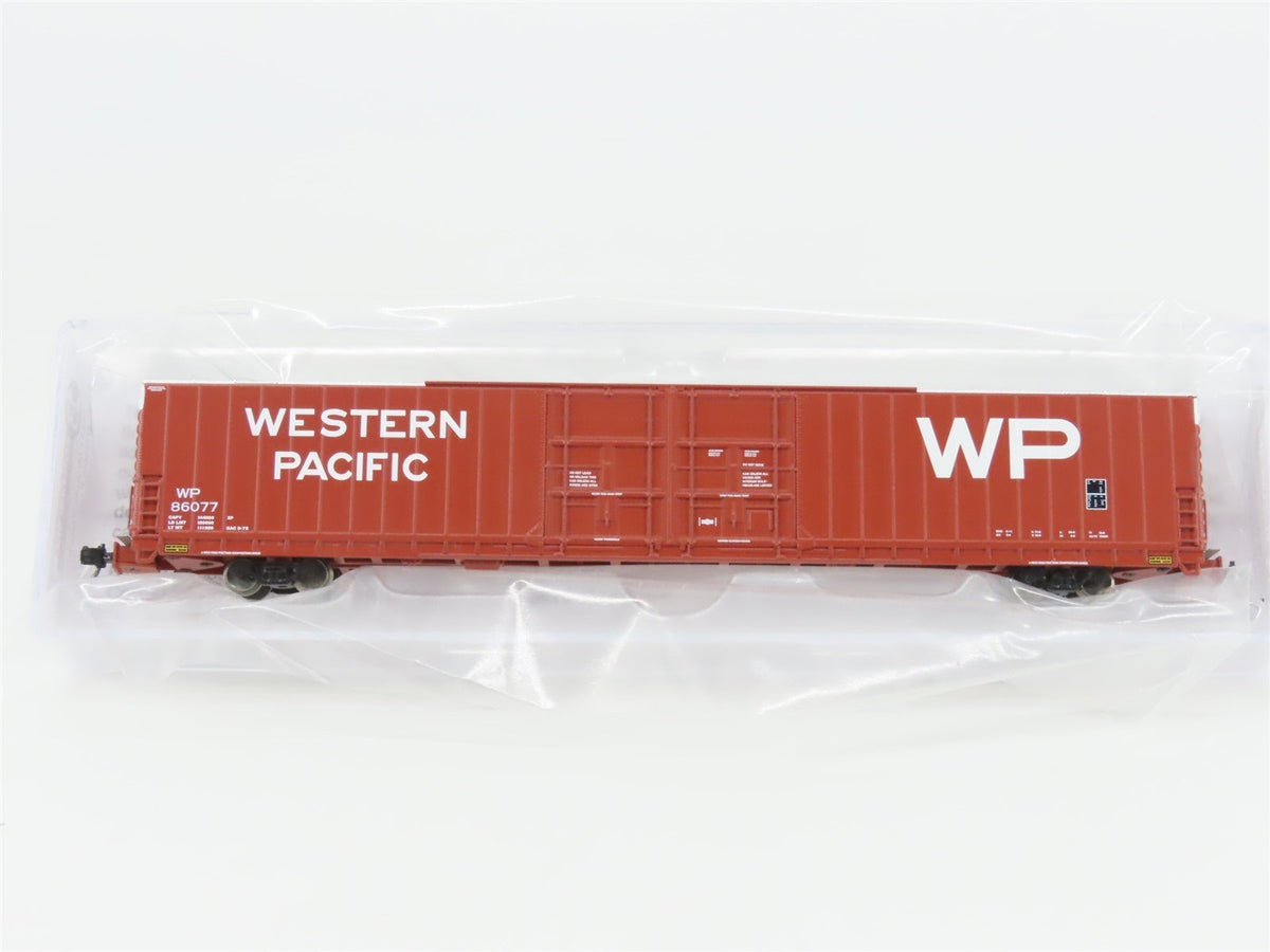 N Scale Bluford Shops 86681 WP Western Pacific 86&#39; Auto Parts Box Car #86077