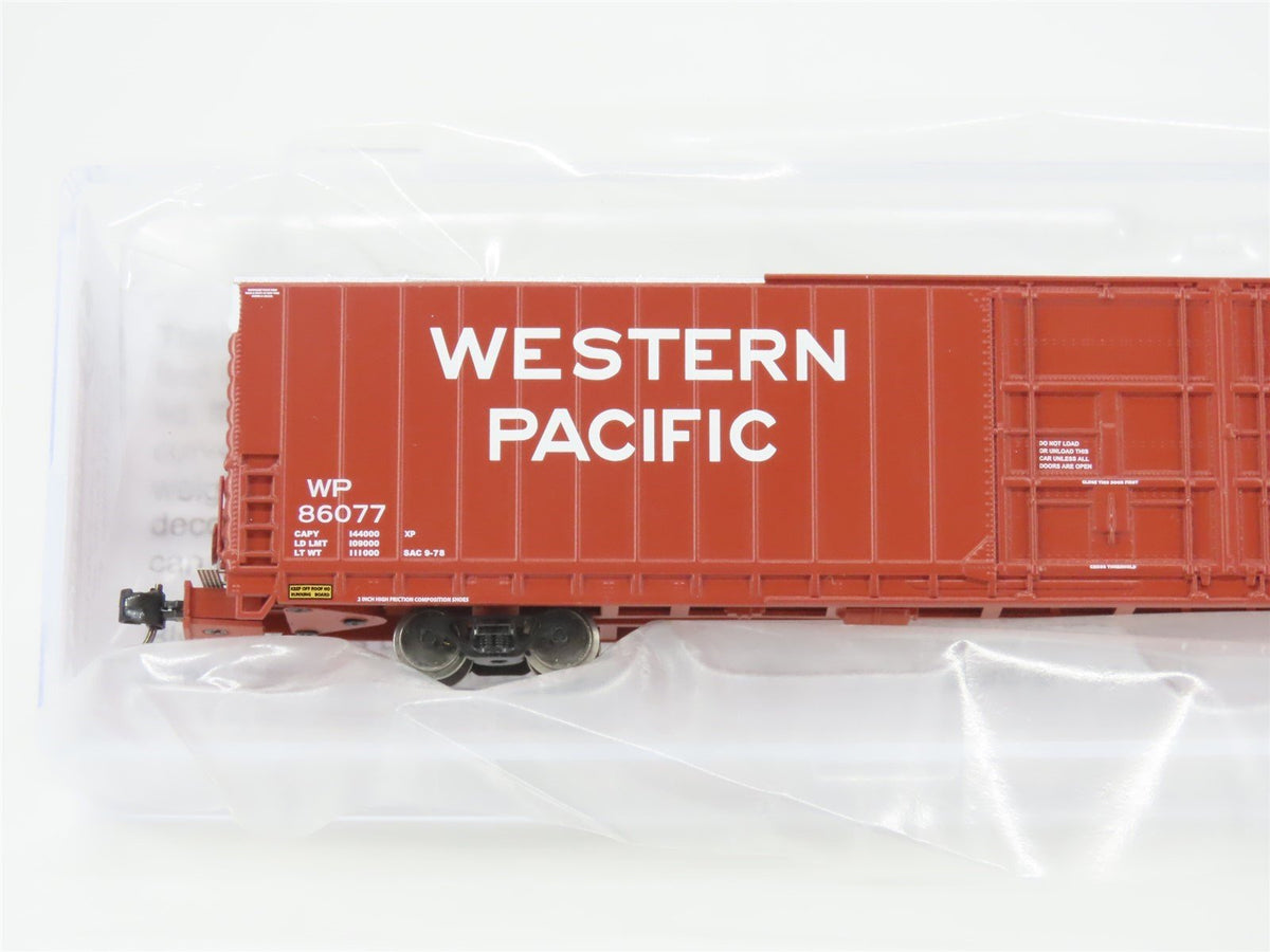N Scale Bluford Shops 86681 WP Western Pacific 86&#39; Auto Parts Box Car #86077