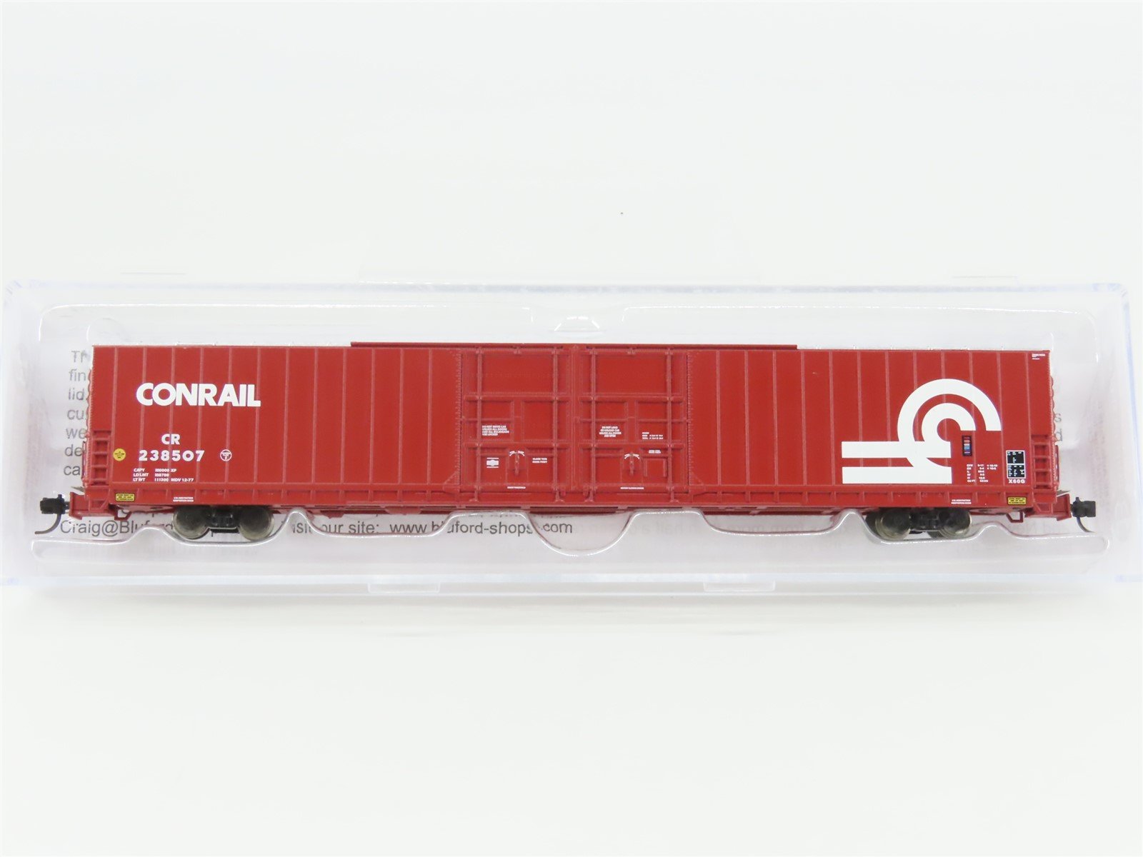 N Scale Bluford Shops 86631 CR Conrail 86' Auto Parts Box Car #238507