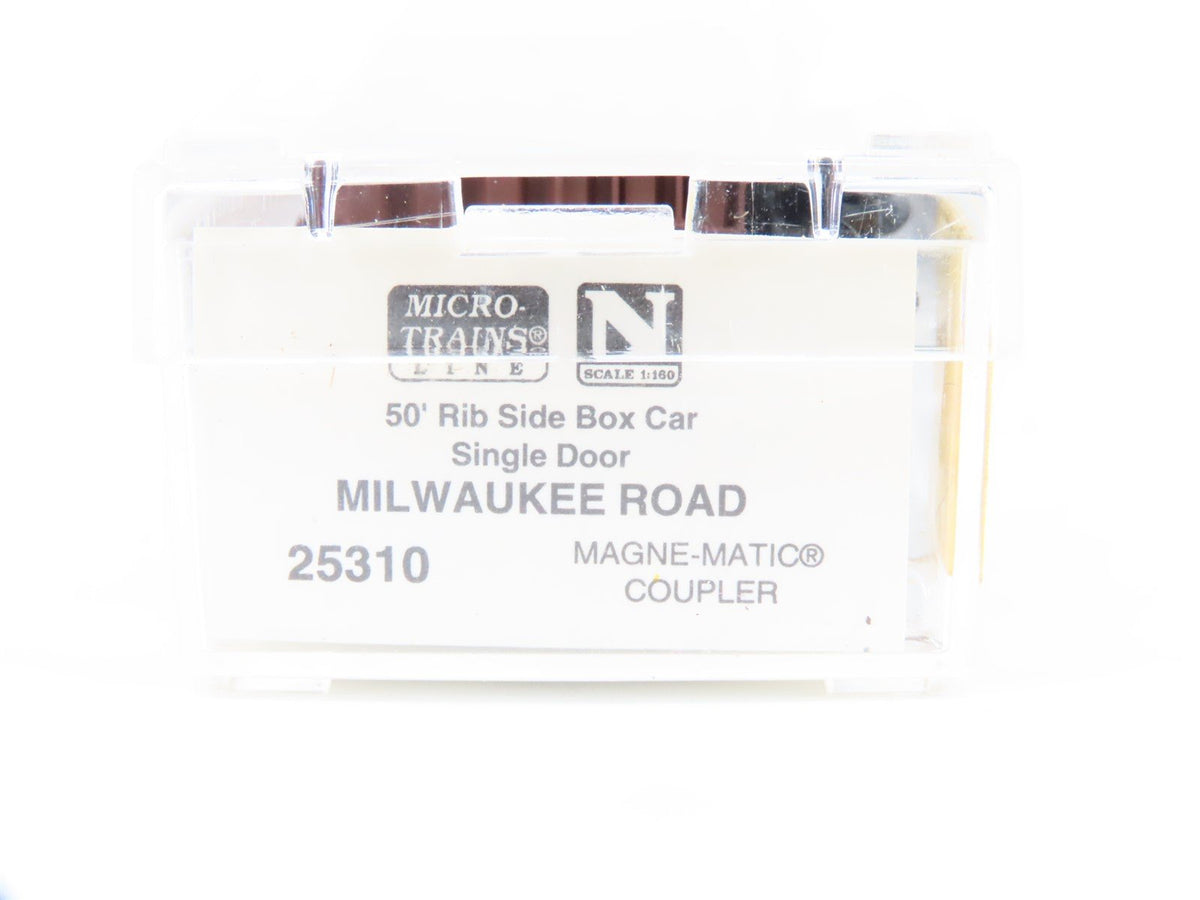 N Scale Micro-Trains MTL 25310 MILW Milwaukee Road 50&#39; Rib Side Boxcar #50851