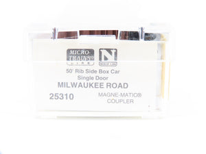 N Scale Micro-Trains MTL 25310 MILW Milwaukee Road 50' Rib Side Boxcar #50851