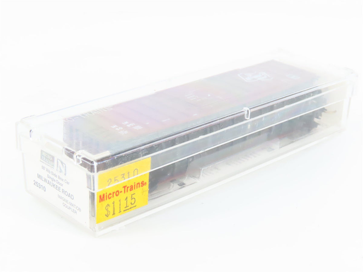 N Scale Micro-Trains MTL 25310 MILW Milwaukee Road 50&#39; Rib Side Boxcar #50851