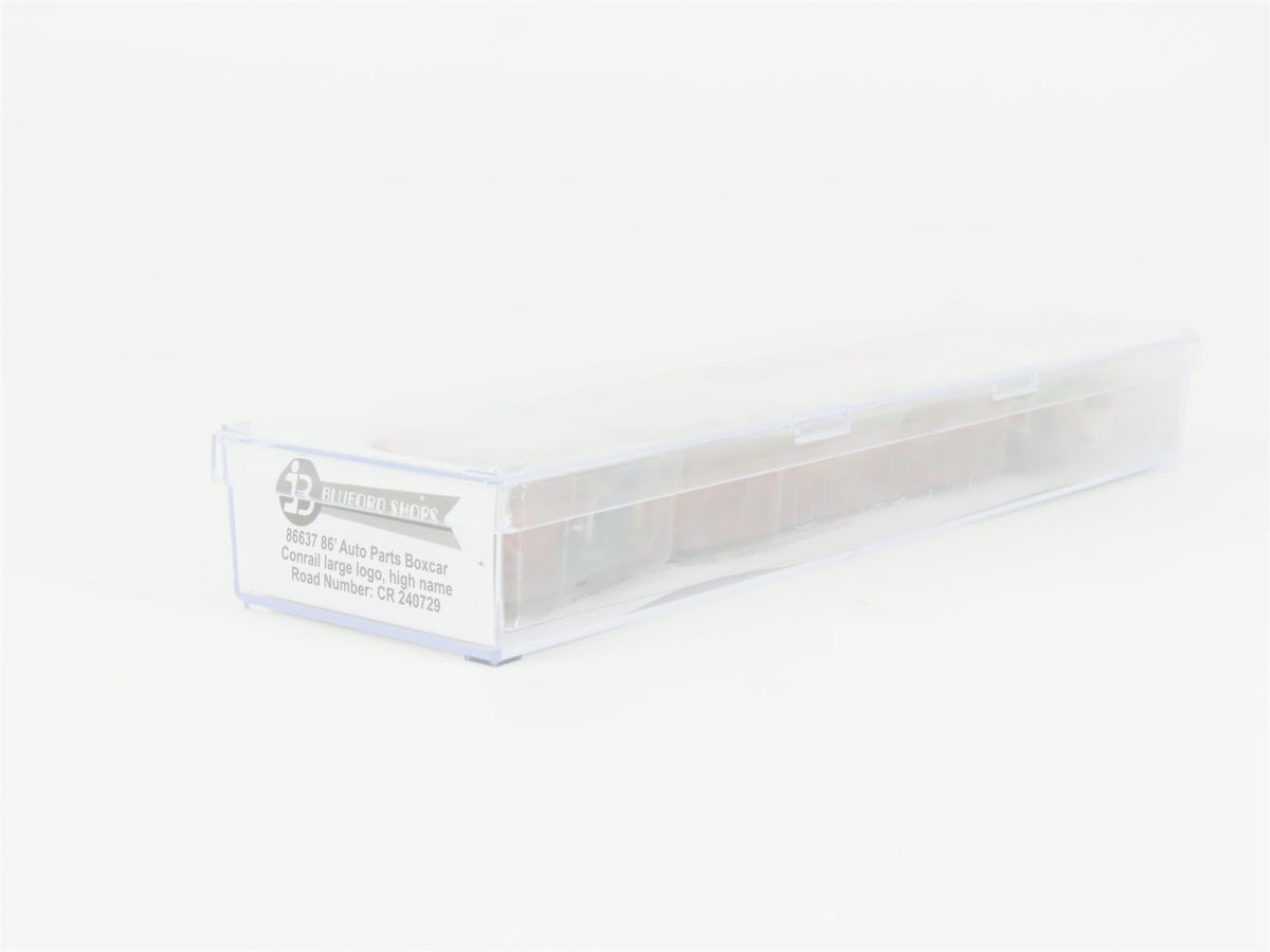 N Scale Bluford Shops 86637 CR Conrail 86&#39; Auto Parts Box Car #240729
