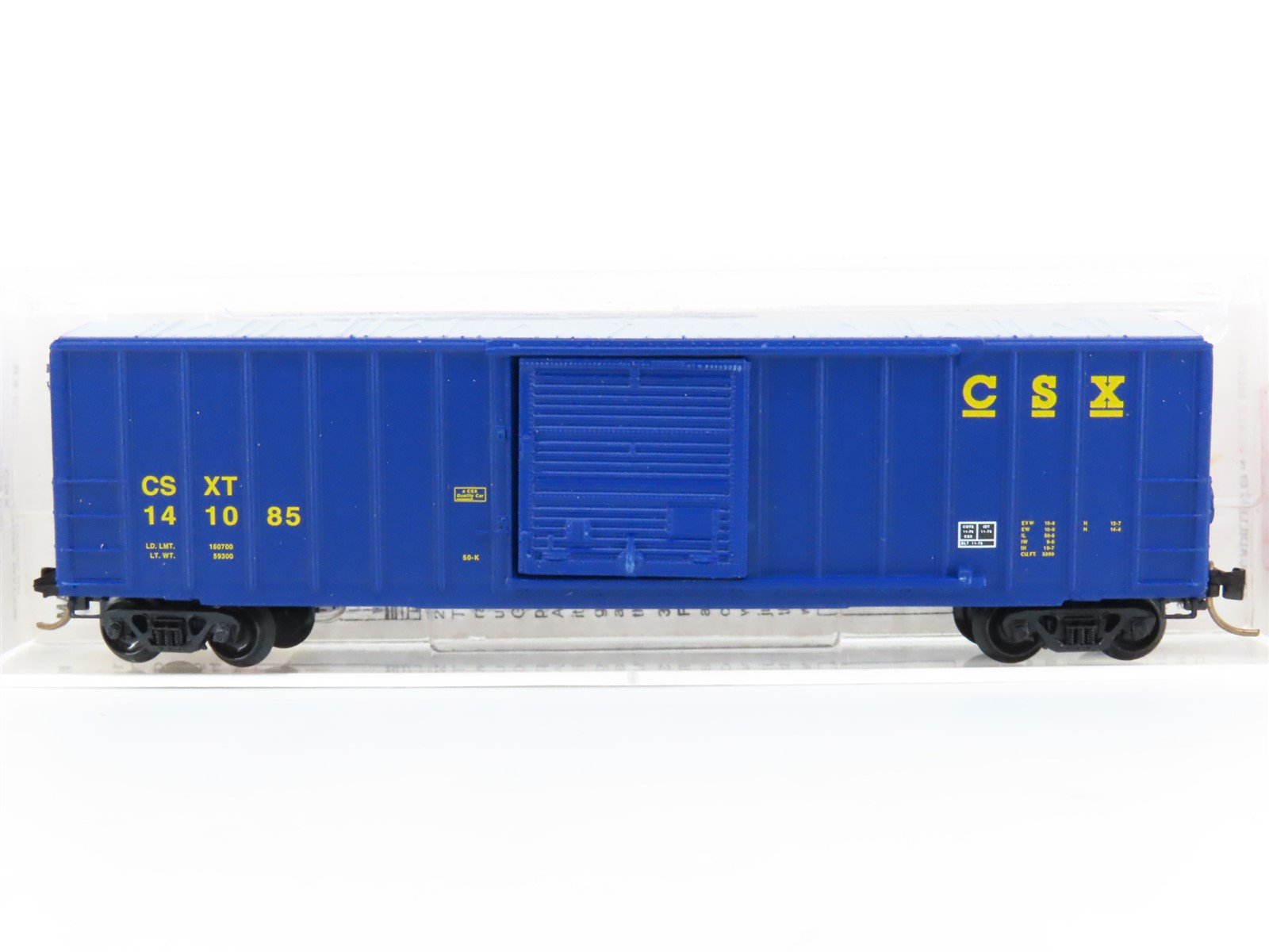N Scale Micro-Trains MTL 25550/3 CSX Railway 50' Rib Side Boxcar #141085