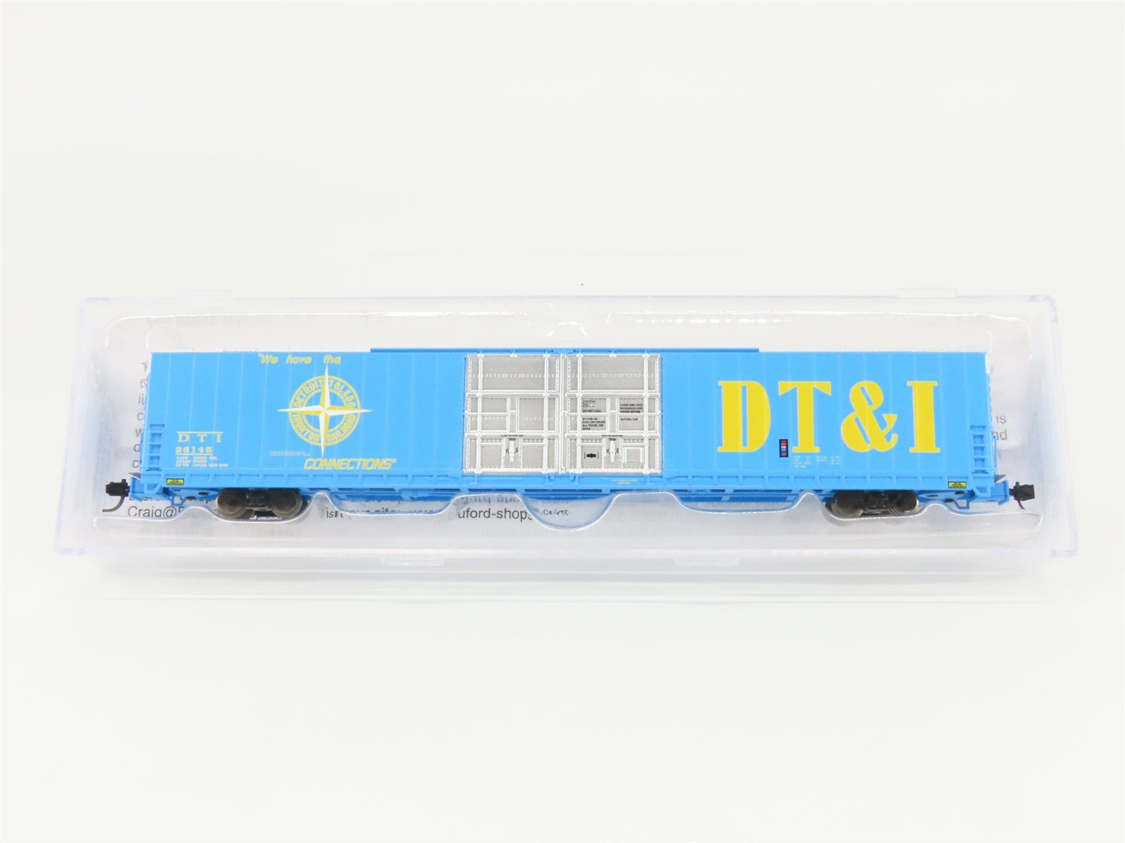 N Scale Bluford Shops 86641 DTI Detroit Toledo & Ironton 86' Box Car #26145