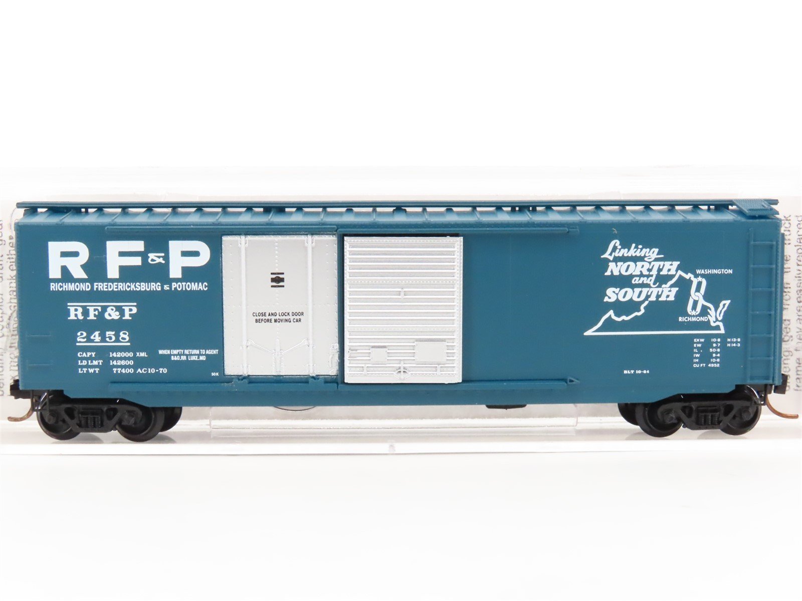 N Scale Micro-Trains MTL 33020 RF&P Railway 50' Standard Boxcar #2458