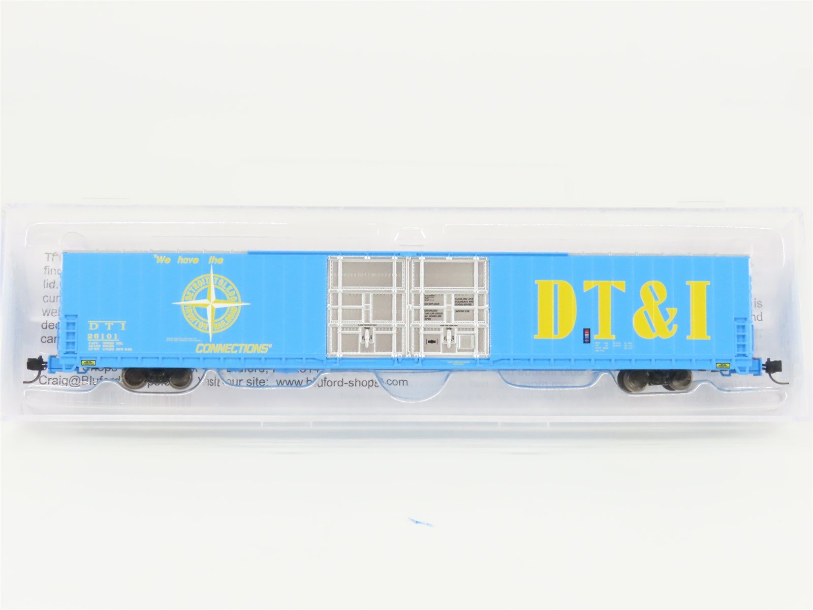 N Scale Bluford Shops 86640 DTI Detroit Toledo & Ironton 86' Box Car #26101