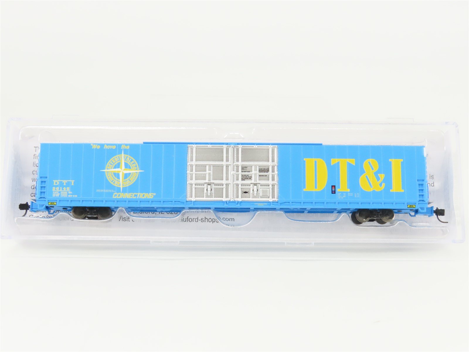 N Scale Bluford Shops 86641 DTI Detroit Toledo & Ironton 86' Box Car #26145