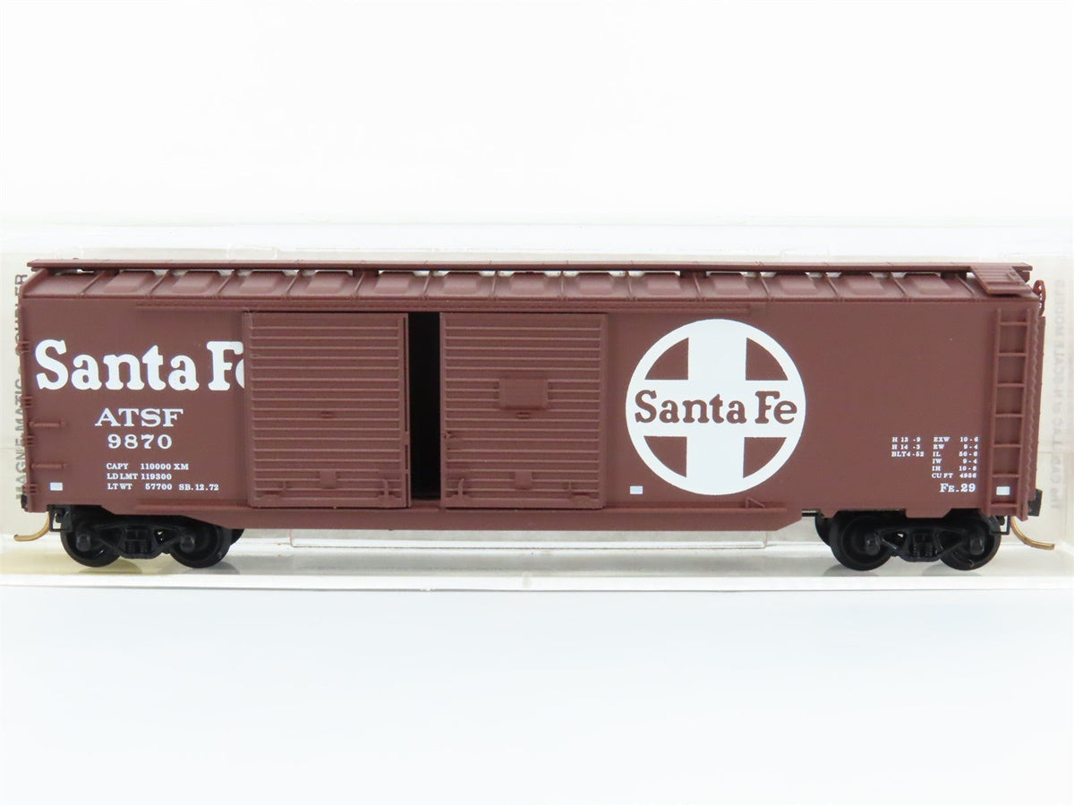 N Micro-Trains MTL 78060 ATSF Santa Fe 50&#39; Auto Box Double Door Boxcar #9870