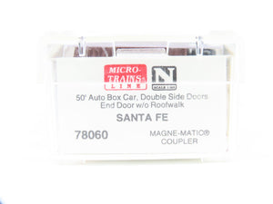 N Micro-Trains MTL 78060 ATSF Santa Fe 50' Auto Box Double Door Boxcar #9870
