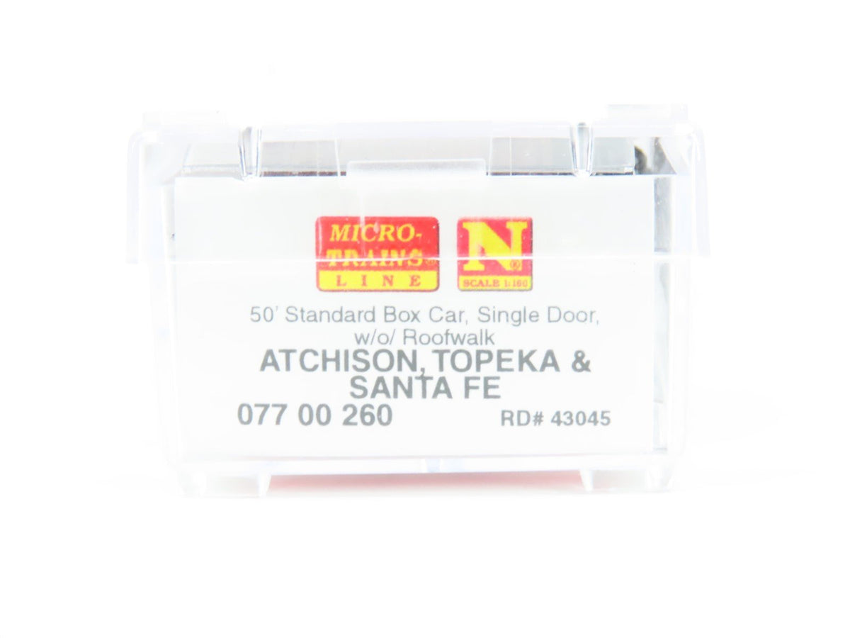 N Micro-Trains MTL 07700260 ATSF Santa Fe 50&#39; Standard Single Door Boxcar #43045