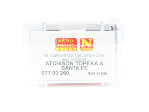 N Micro-Trains MTL 07700260 ATSF Santa Fe 50' Standard Single Door Boxcar #43045