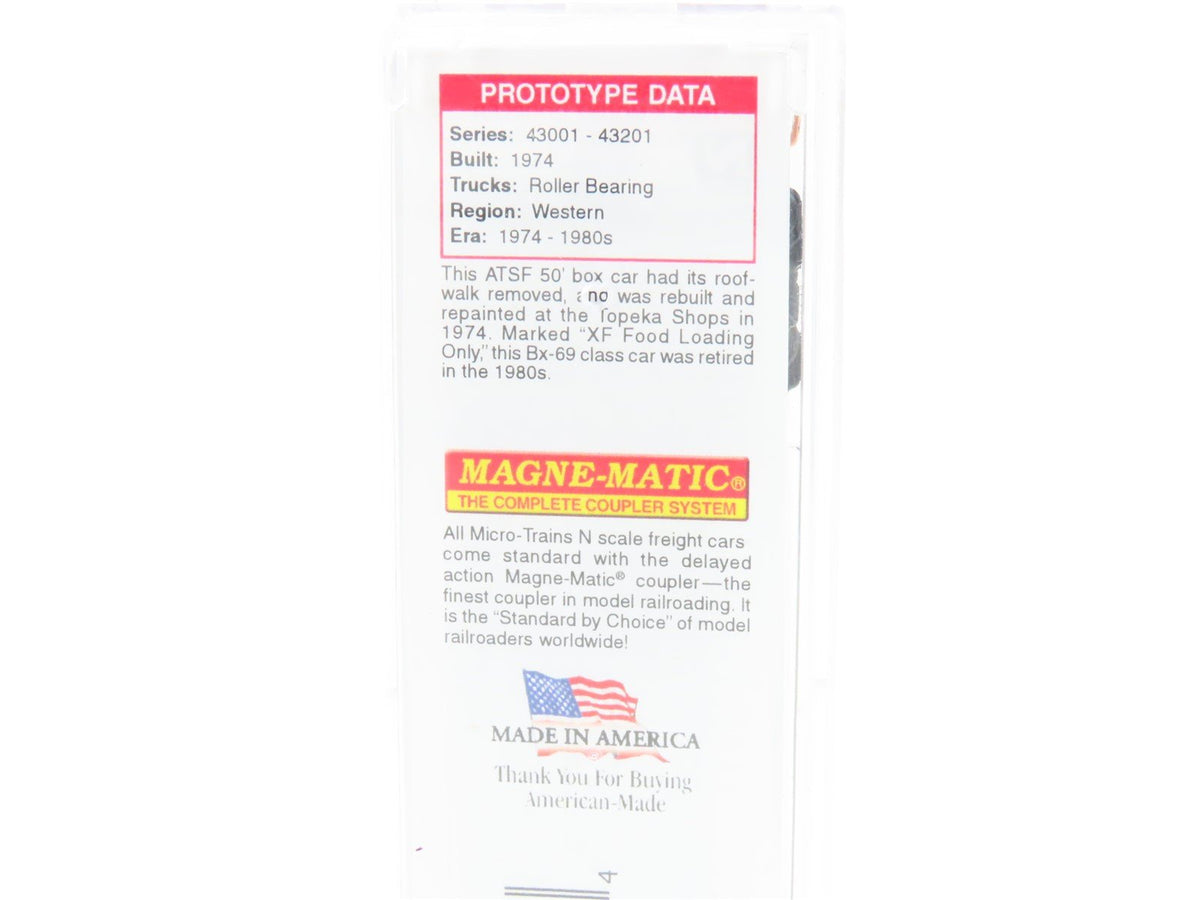 N Micro-Trains MTL 07700260 ATSF Santa Fe 50&#39; Standard Single Door Boxcar #43045