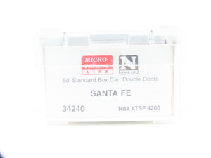 N Scale Micro-Trains MTL 34240 ATSF Santa Fe 50' Standard Boxcar #4260