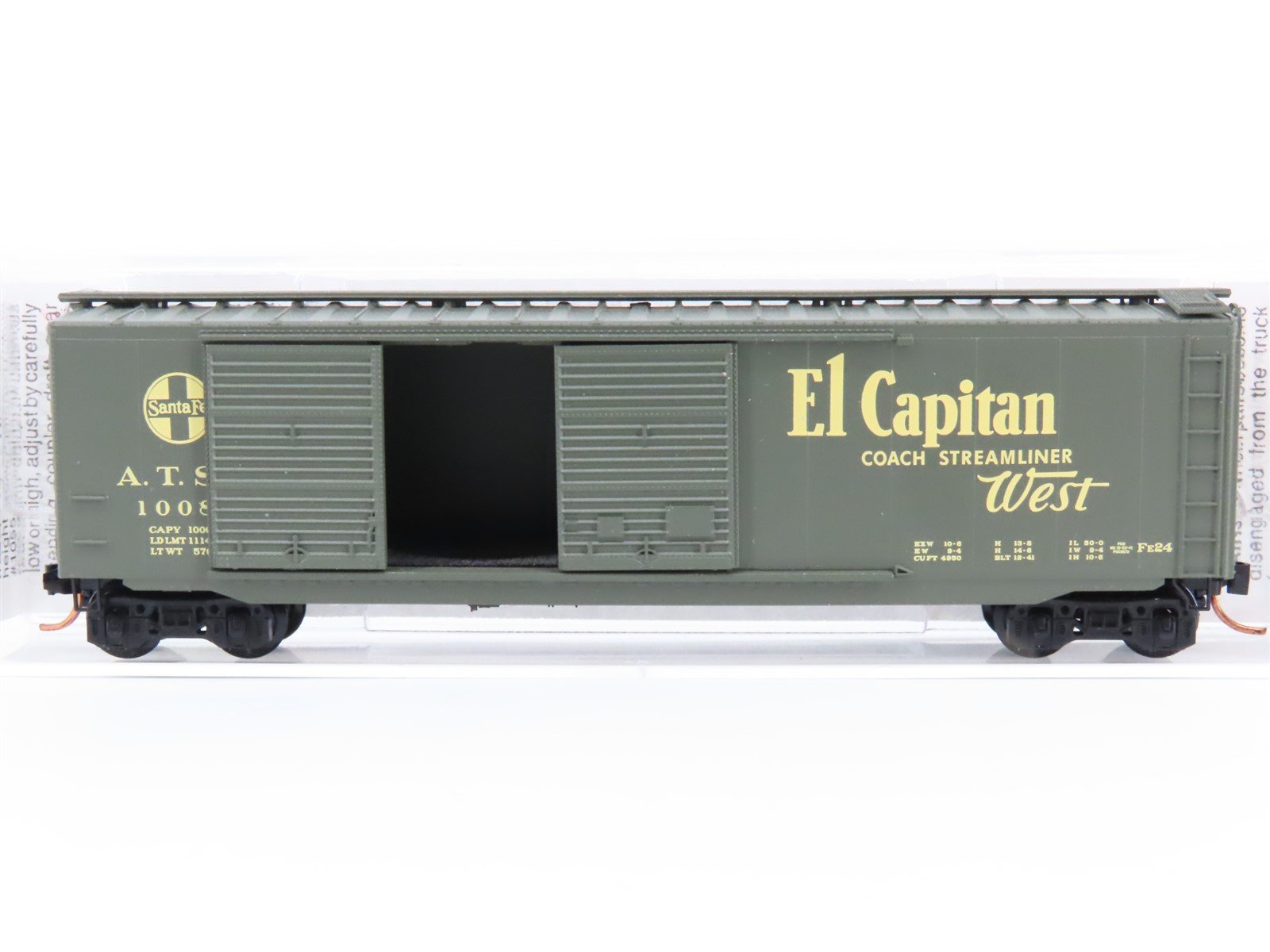 N Micro-Trains MTL 34280 ATSF Santa Fe "El Capitan" 50' Standard Boxcar #10089