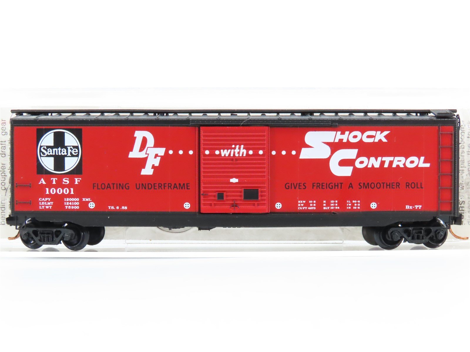 N Micro-Trains MTL 31340 ATSF Santa Fe Shock Control 50' Standard Boxcar #10001