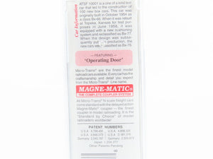 N Micro-Trains MTL 31340 ATSF Santa Fe Shock Control 50' Standard Boxcar #10001