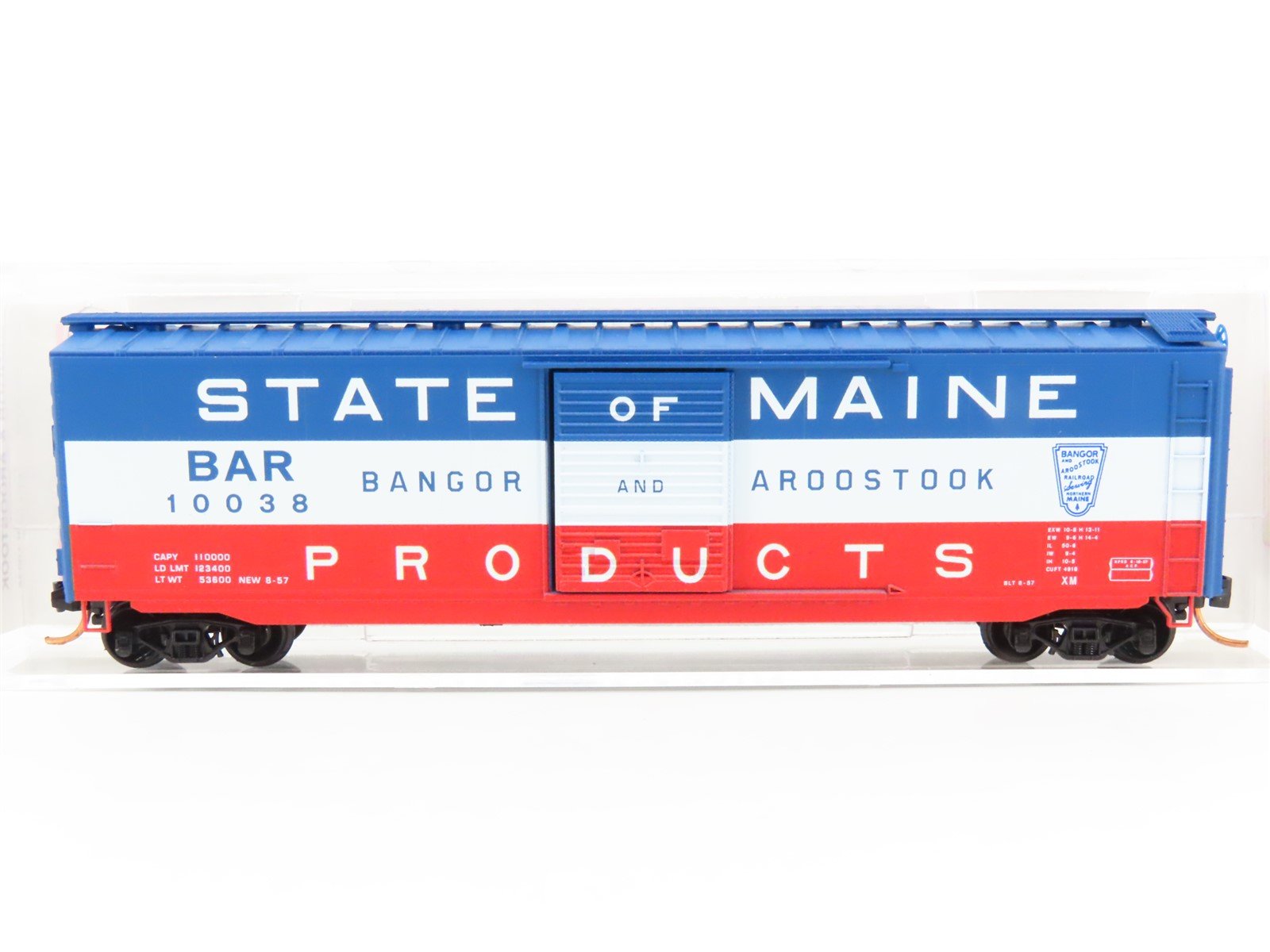 N Micro-Trains MTL 03100472 BAR Bangor & Aroostook 50' Standard Boxcar #10038
