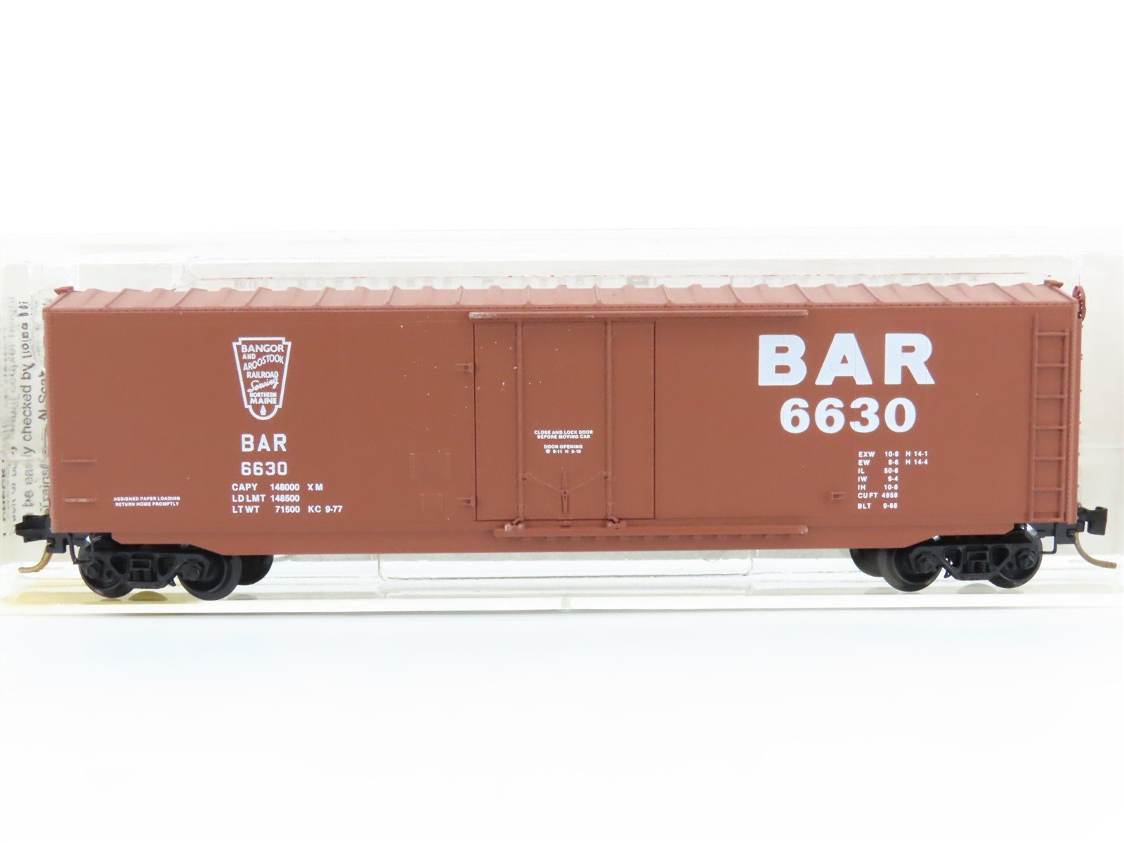 N Micro-Trains MTL 38140 BAR Bangor & Aroostook 50' Standard Boxcar #6630