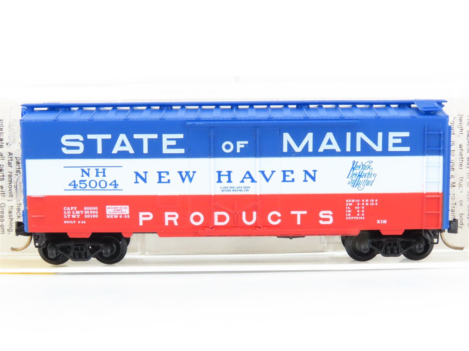 N Scale Micro-Trains MTL 21160 NH State of Maine 40' Standard Boxcar #45004