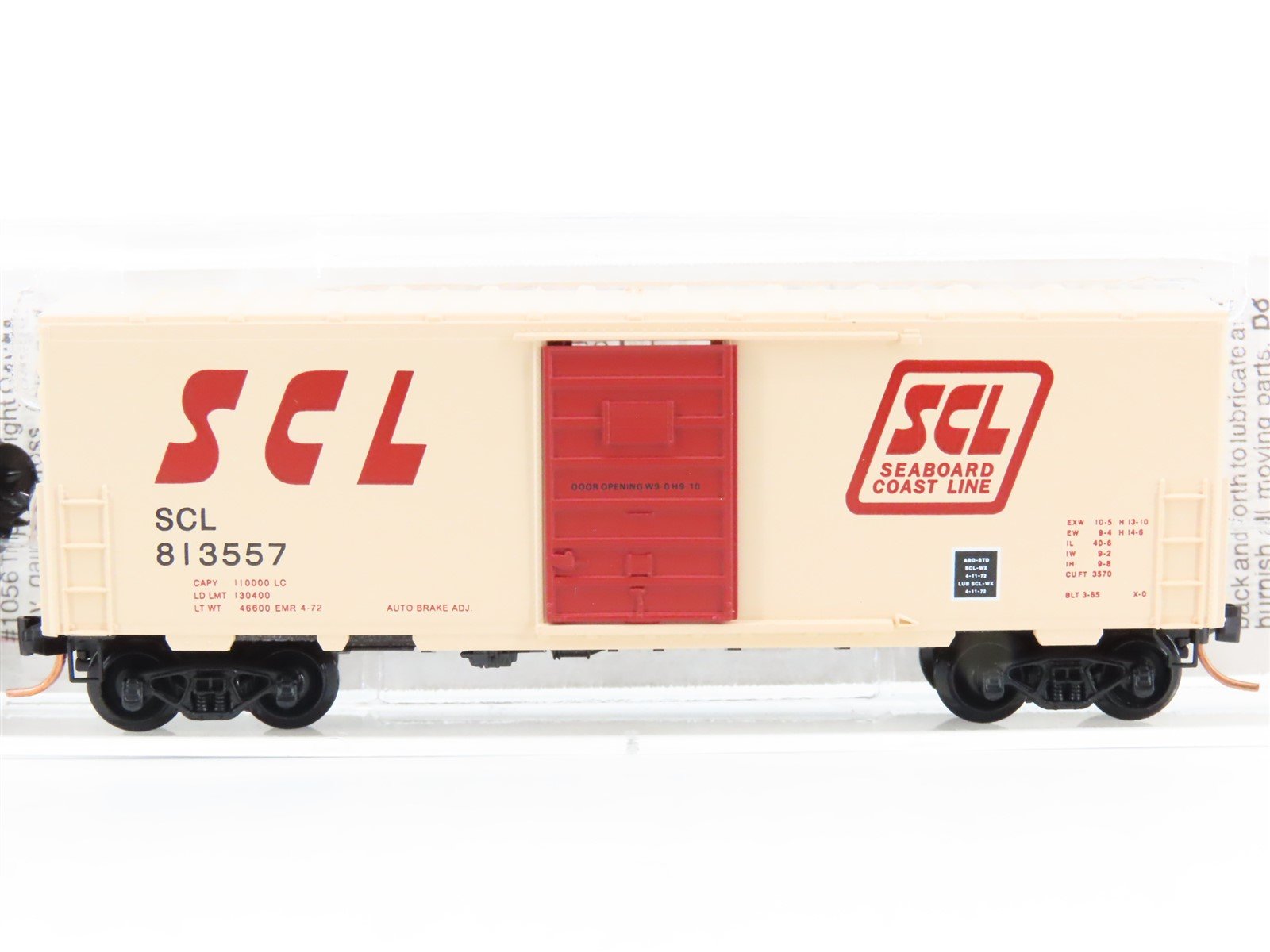 N Scale Micro-Trains MTL 24160 SCL Seaboard Coast Line 40' Boxcar #813557