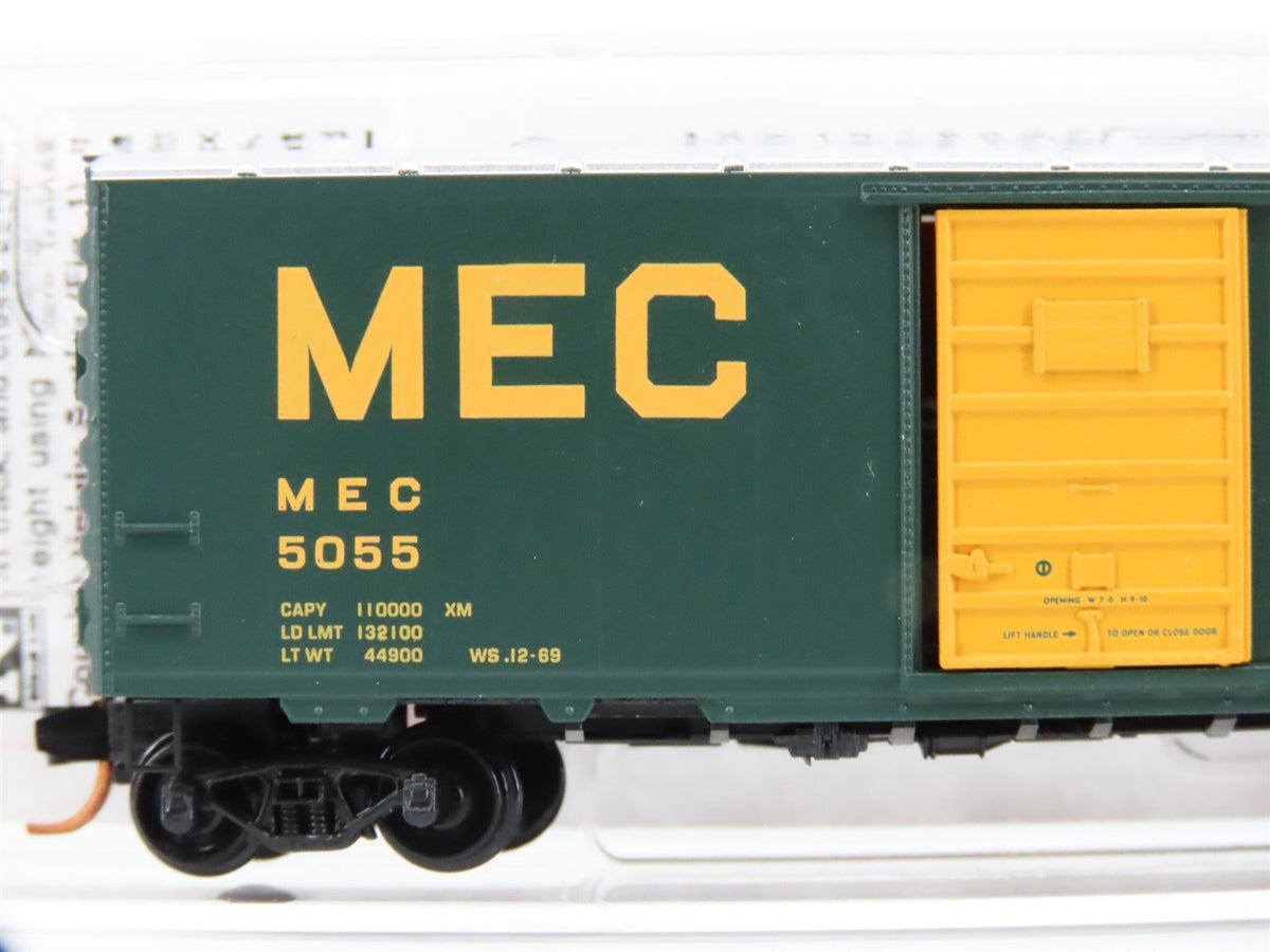 N Scale Micro-Trains MTL 07300120 MEC &quot;Pine Tree Route&quot; 40&#39; Boxcar #5055 w/ Load