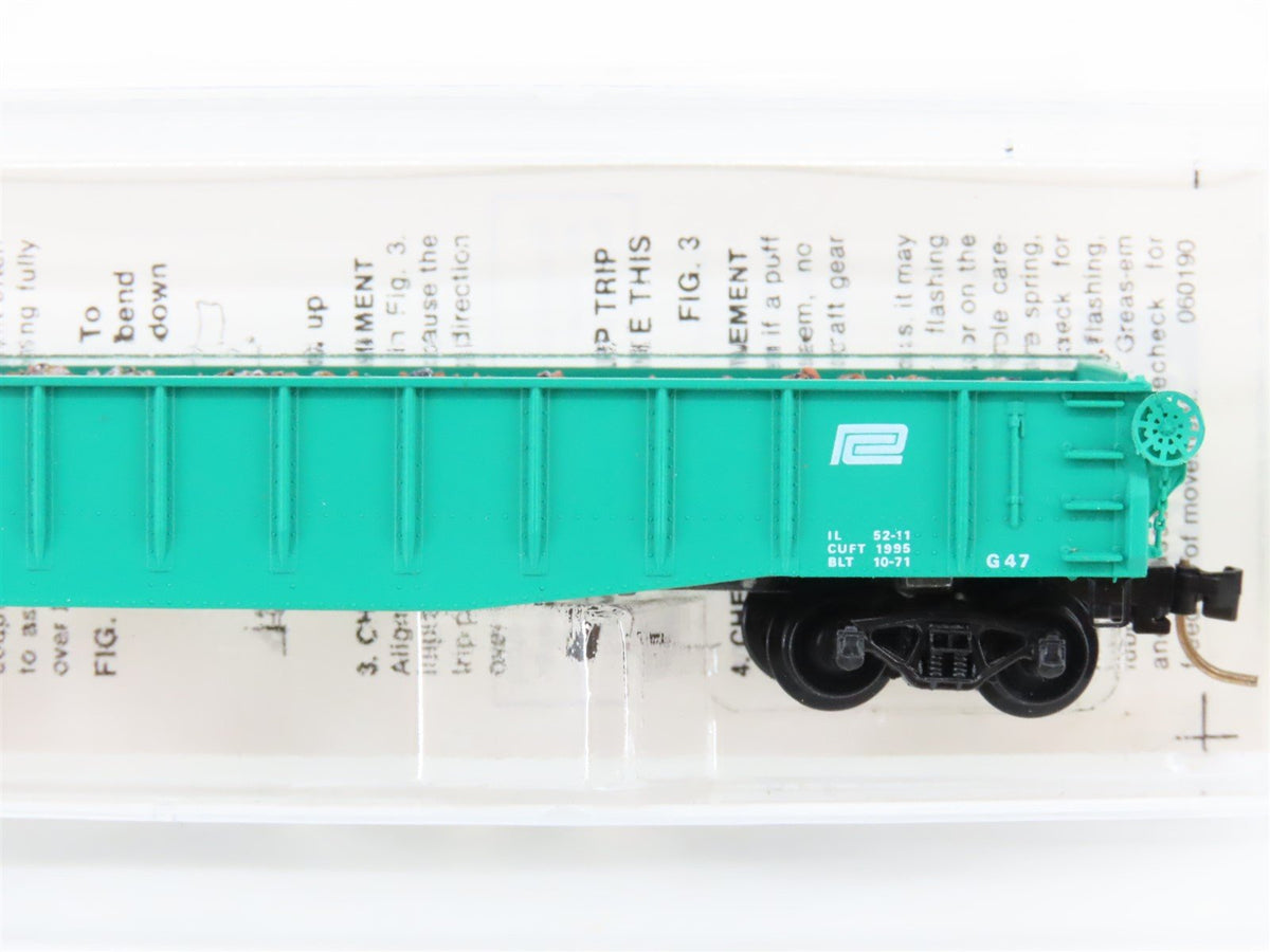 N Scale Micro-Trains MTL 46060 PC Penn Central 50&#39; Drop End Gondola #365610
