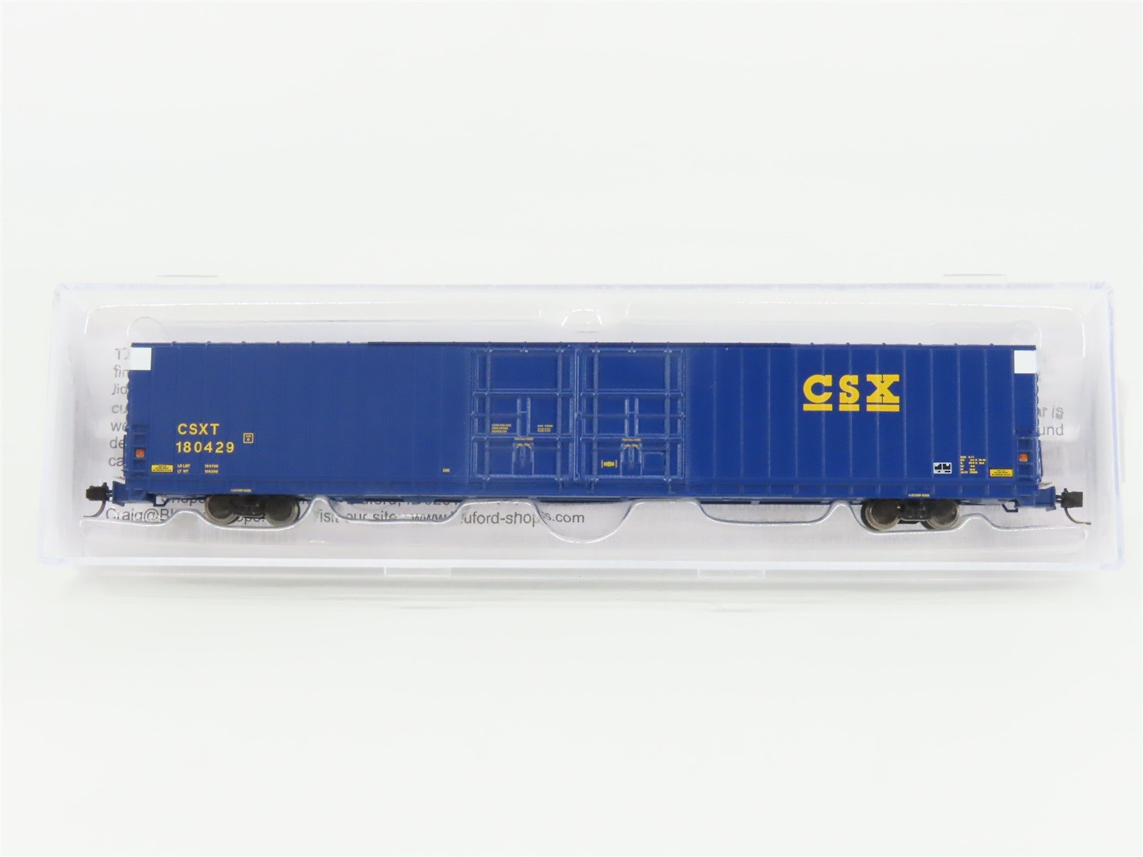 N Scale Bluford Shops 86627 CSXT 86' Auto Parts Box Car #180429
