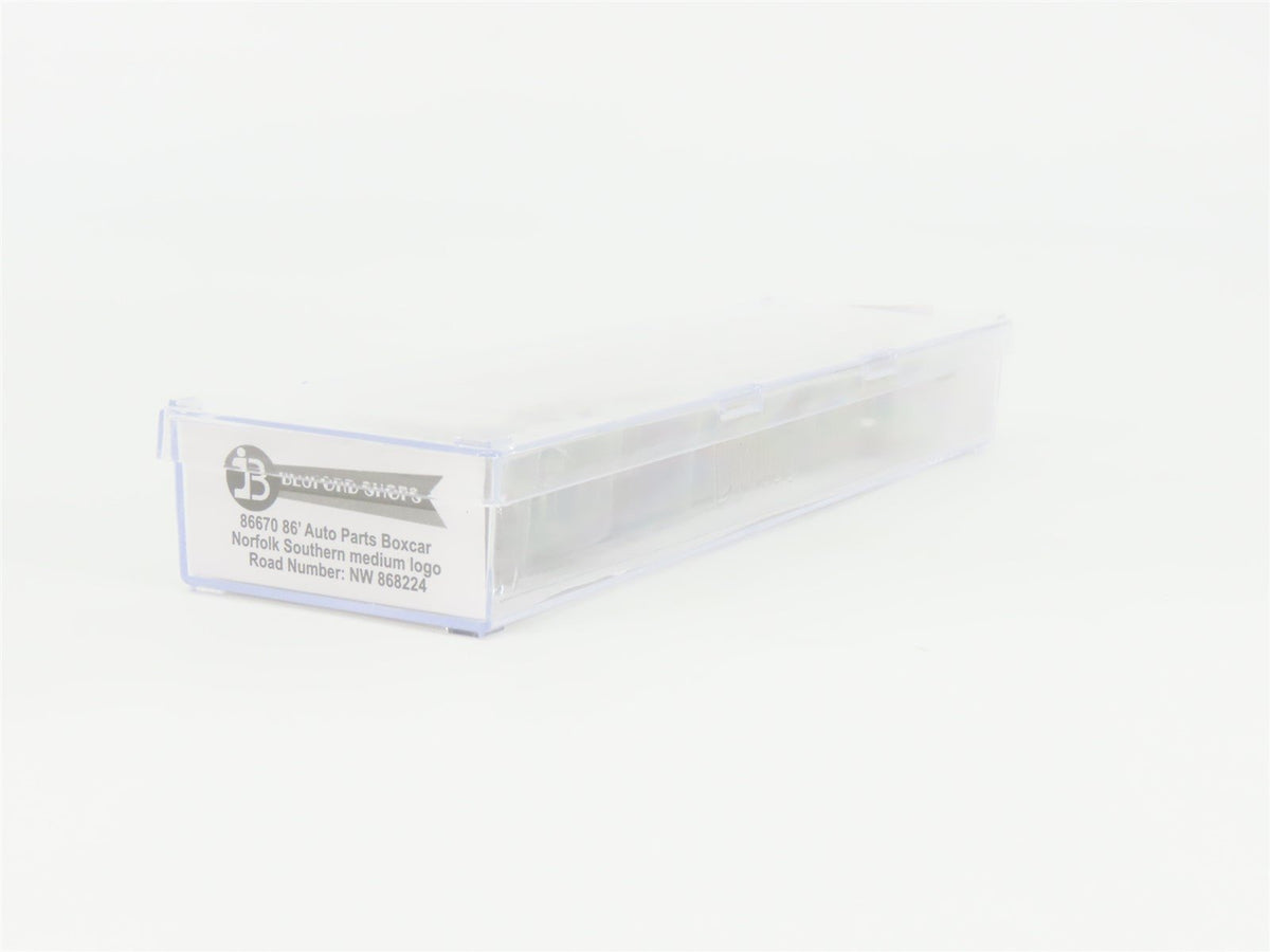 N Scale Bluford Shops 86670 NW NS Norfolk Southern 86&#39; Auto Parts Box Car 868224