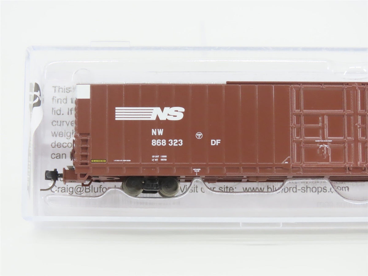 N Scale Bluford Shops 86677 NW NS Norfolk Southern 86&#39; Auto Parts Box Car 868323