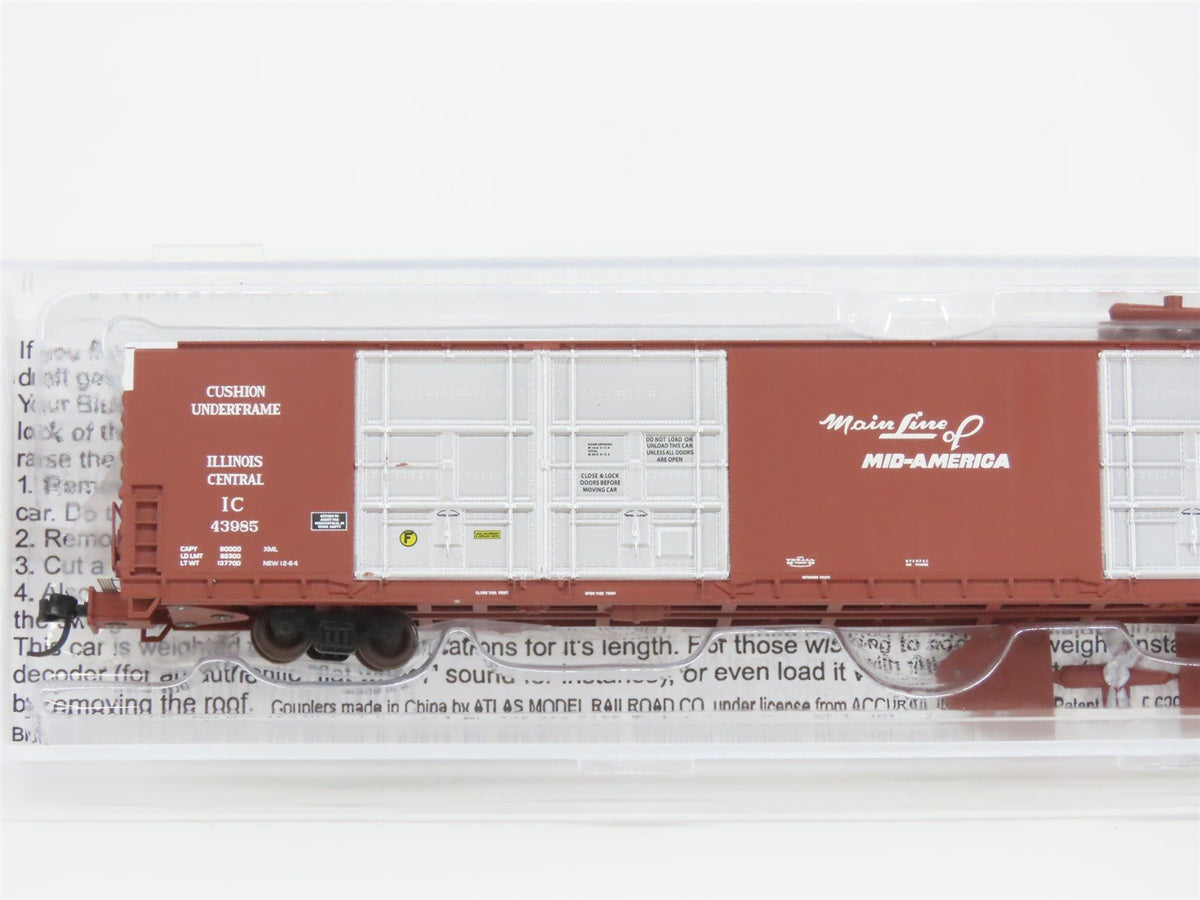 N Scale Bluford Shops 87211 IC Illinois Central 86&#39; Auto Parts Box Car #43985